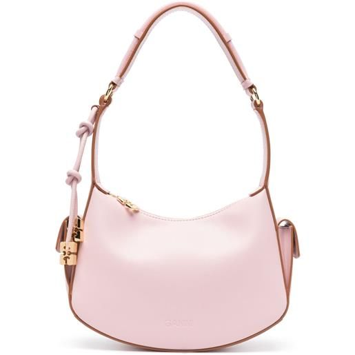 GANNI borsa a spalla swing in pelle - rosa