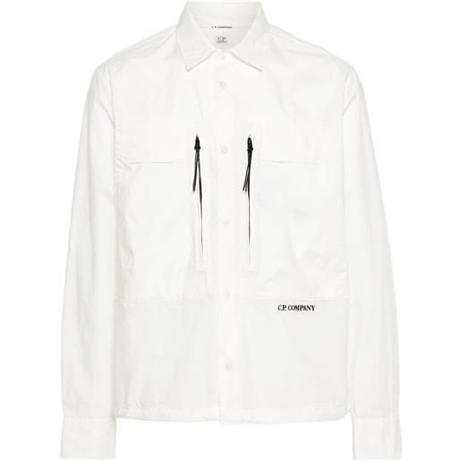 C.P. Company camicia con ricamo - bianco