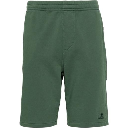 C.P. Company shorts sportivi con ricamo - verde