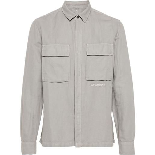 C.P. Company camicia con ricamo - grigio