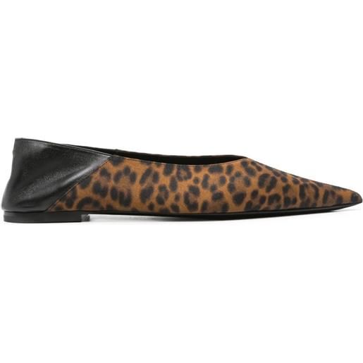 Saint Laurent slippers carolyn leopardate - nero