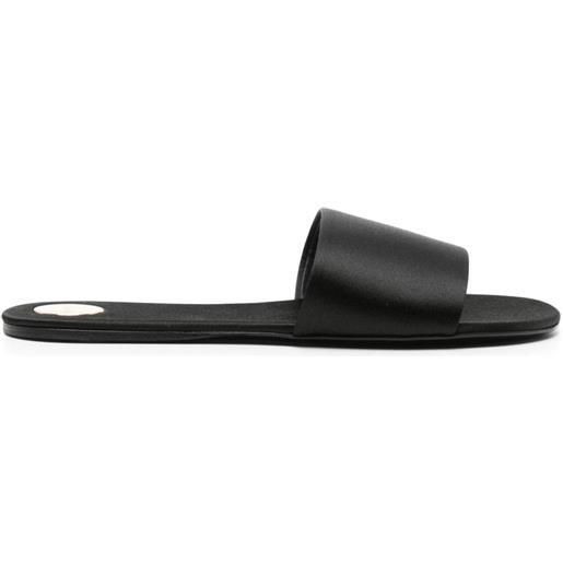 Saint Laurent sandali slides a punta aperta - nero