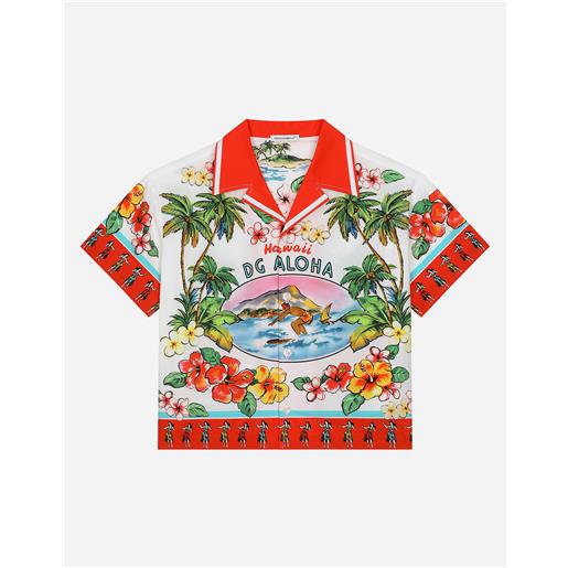 Dolce & Gabbana camicia in popeline stampa hawaii