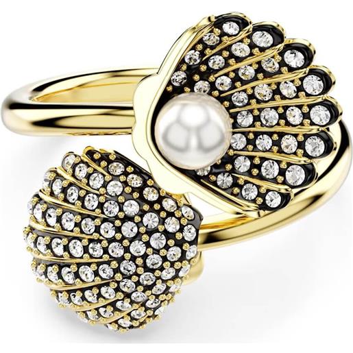 SWAROVSKI anello aperto idyllia, crystal pearl, conchiglia 55