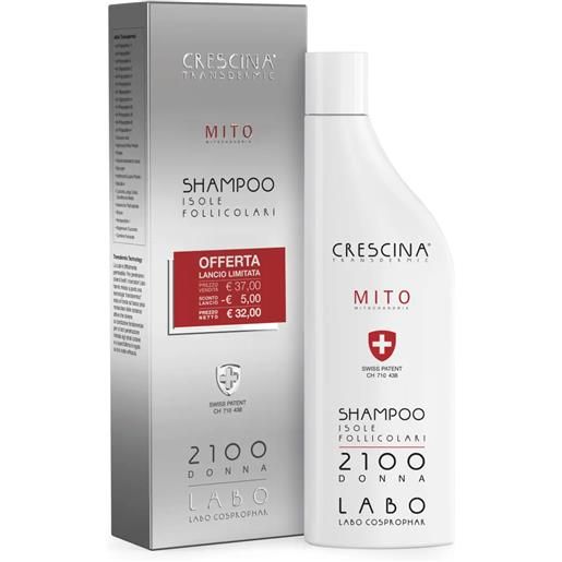 LABO INTERNATIONAL Srl crescina transdermic mito shampoo isole follicolari 2100 donna labo 150ml