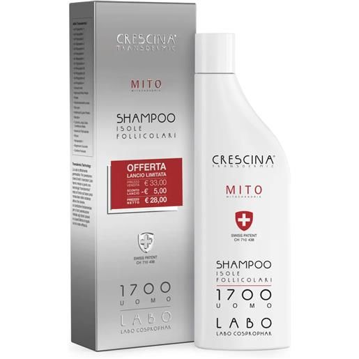 LABO INTERNATIONAL Srl crescina transdermic mito shampoo isole follicolari 1700 uomo labo 150ml