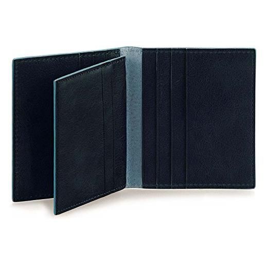 Piquadro pp1518b2/blu2 blue square porta carte di credito, blu, 10 cm