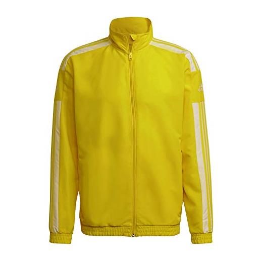 adidas squadra 21 presentation track tracksuit jacket, giacca uomo, team yellow/white, l
