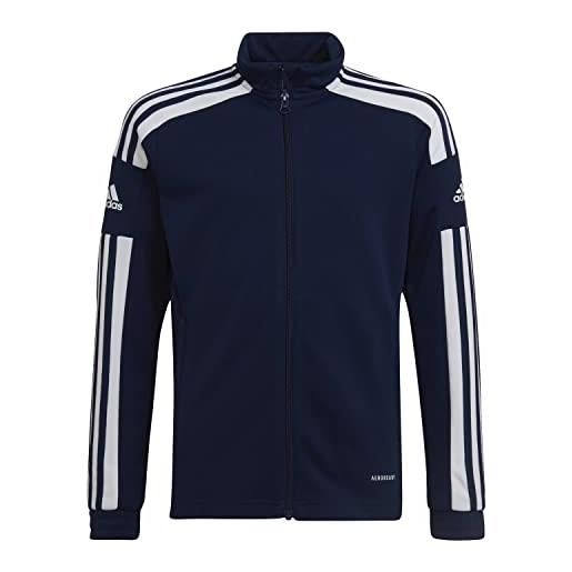 adidas squadra 21 training track tracksuit jacket giacca, team navy blue/white, 9-10 anni unisex - bambini e ragazzi