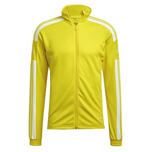 adidas squadra 21 training track tracksuit jacket giacca, team yellow/white, xs uomo