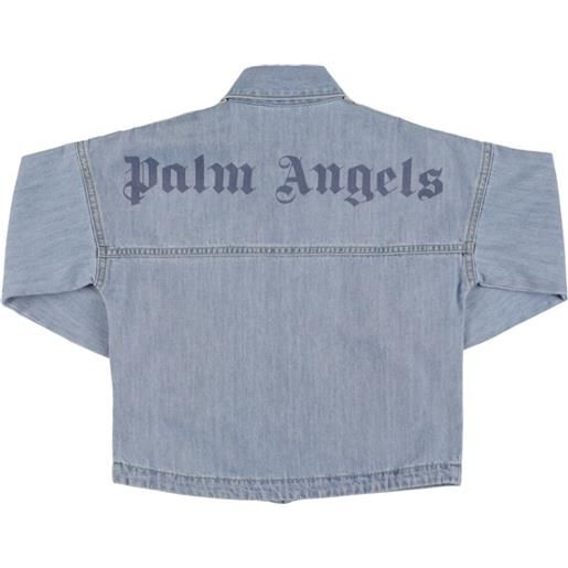 PALM ANGELS giacca pa track in cotone chambray