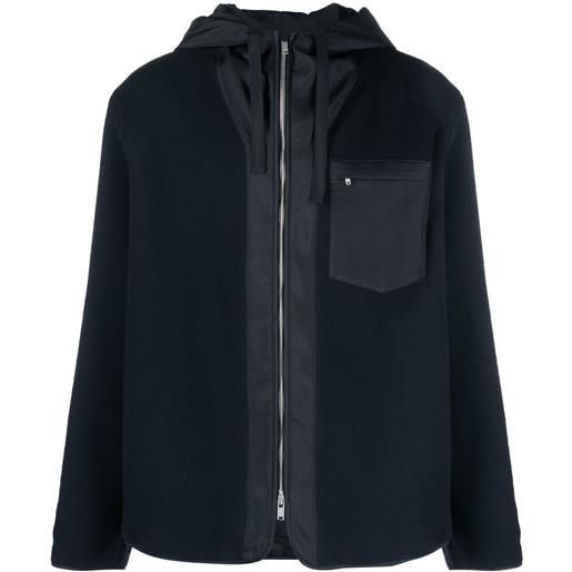Jil Sander giacca con zip - blu
