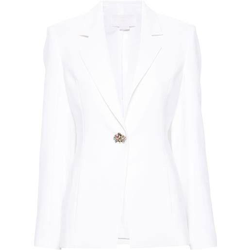 Genny blazer monopetto con decorazione - bianco