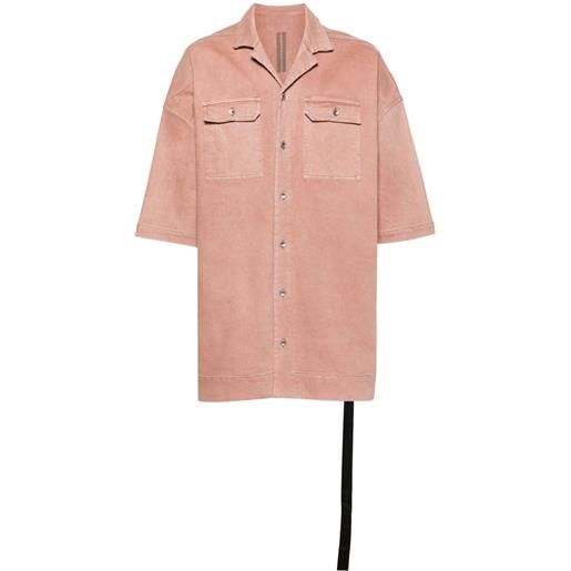 Rick Owens DRKSHDW camicia magnum tommy - rosa