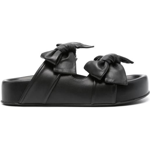 AGL sandali slides con fiocco - nero