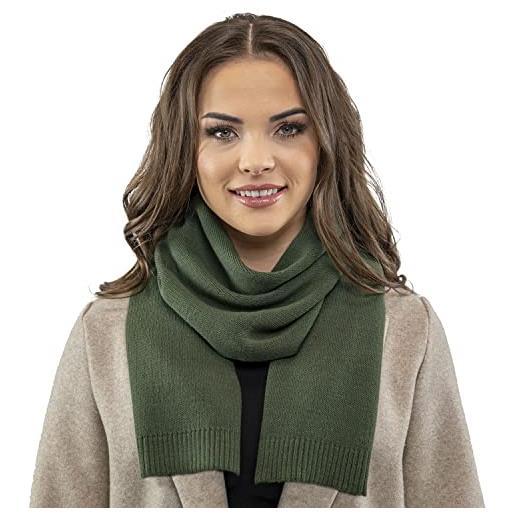 Vivisence sciarpa femminile elegante liscia lunga 7104, verde, taglia unica