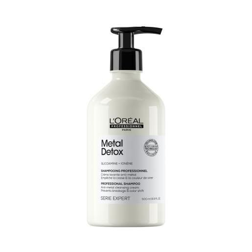 L'Oréal Professionnel metal detox professional shampoo 500 ml shampoo detergente profondo per capelli colorati per donna