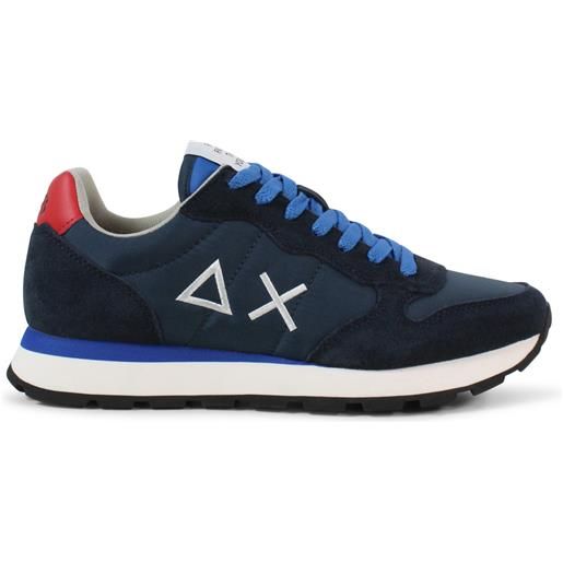 SUN68 sneakers blu con logo per uomo