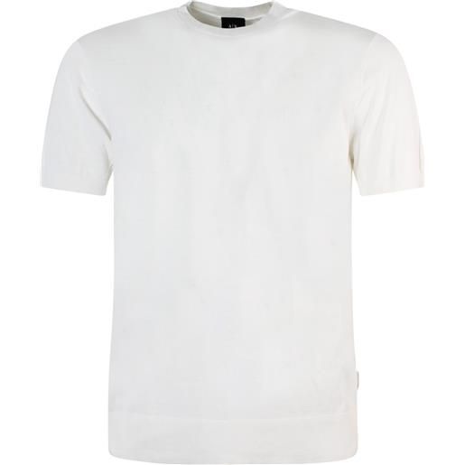 ARMANI EXCHANGE t-shirt in maglia bianca per uomo