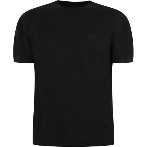 ARMANI EXCHANGE t-shirt in maglia nera per uomo