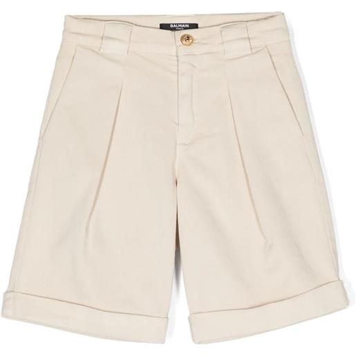 Balmain kids shorts in cotone beige