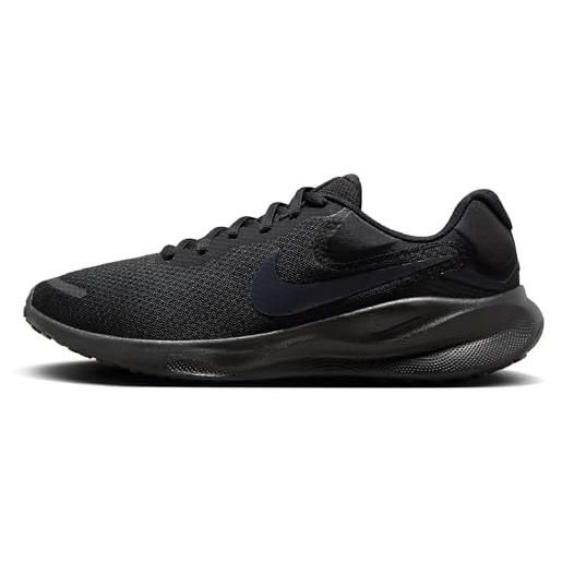 Nike revolution 7, sneaker uomo, midnight navy pure platinum black white, 45 eu