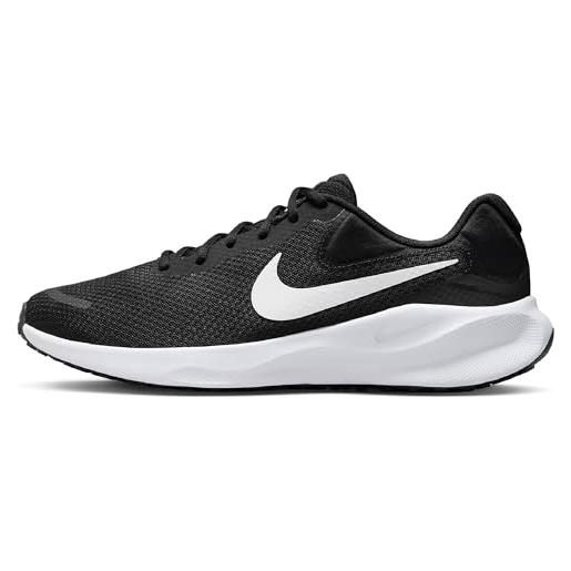 Nike revolution 7, sneaker uomo, nero e bianco, 47.5 eu