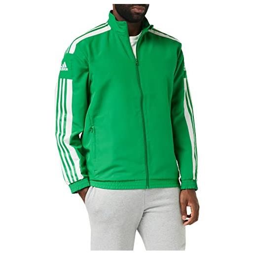 adidas uomo tracksuit jacket sq21 pre jkt, team green/white, gp6447, lt