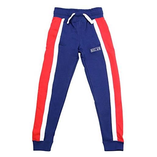 Nike air pantaloni pantaloni per bambini, unisex bambini, blue void/white/university red, s