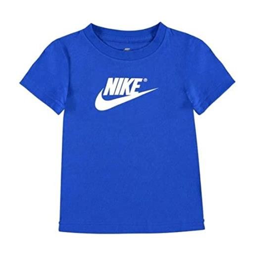 Nike futura s/s tee blu, bambino, maglietta bianca logo nero, 18 mesi