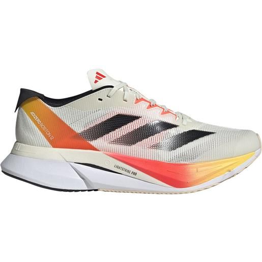 Adidas adizero boston 12 running shoes bianco, arancione eu 45 1/3 uomo