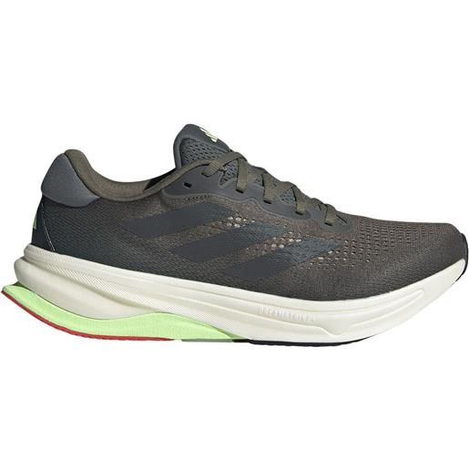 Adidas supernova solution running shoes verde eu 44 2/3 uomo