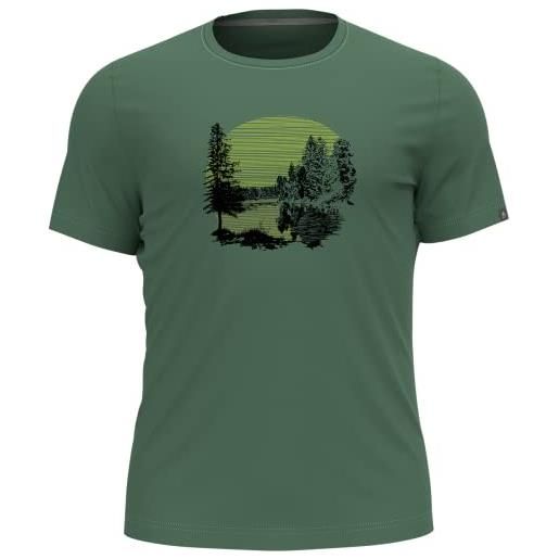 Odlo t-shirt da uomo s/s girocollo nikko forest print t-shirt girocollo
