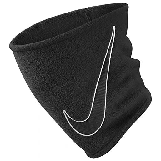 Nike fleece neckwarmer 2.0, sciarpa alla moda uomo, 010 black/white, taglia unica