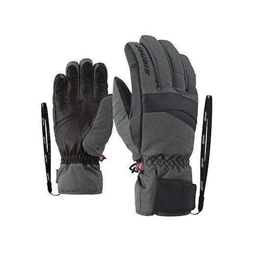 Ziener grady gtx pr glove ski alpine, guanti da sci/sport invernali, impermeabili, traspiranti, molto caldi. Unisex-adulto, grigio (magnete melange), 10.5