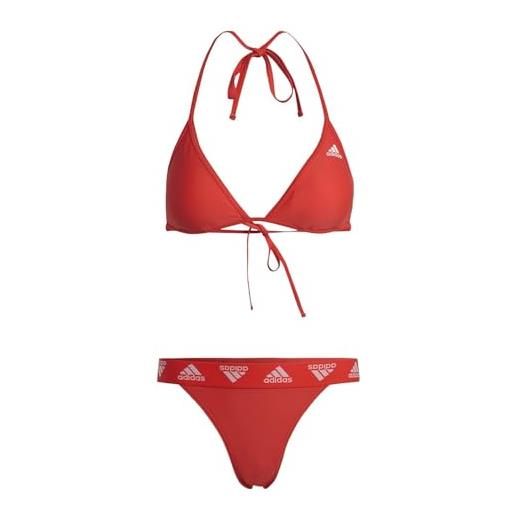 adidas hr4408 triangle bikini costume da nuoto bright red/white xl