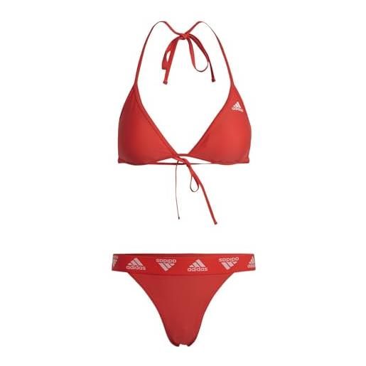 adidas hr4408 triangle bikini costume da nuoto bright red/white s