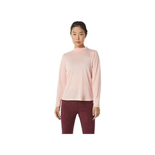 ASICS 2012c389 runkoyo mock neck ls top maglia lunga women frosted rose s