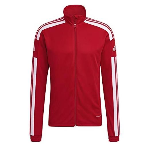 adidas squadra 21 training track tracksuit jacket giacca, team power red/white, m uomo