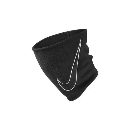 Nike fleece neckwarmer 2.0, sciarpa alla moda uomo, 010 black/white, taglia unica