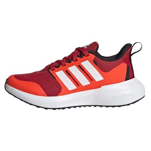 Adidas fortarun 2.0 k, sneaker, better scarlet/ftwr white/solar red, 36 2/3 eu