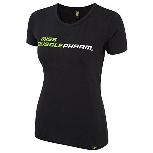 MusclePharm / verde di calce del MusclePharm donne 414 girocollo t-shirt-black, medium, m