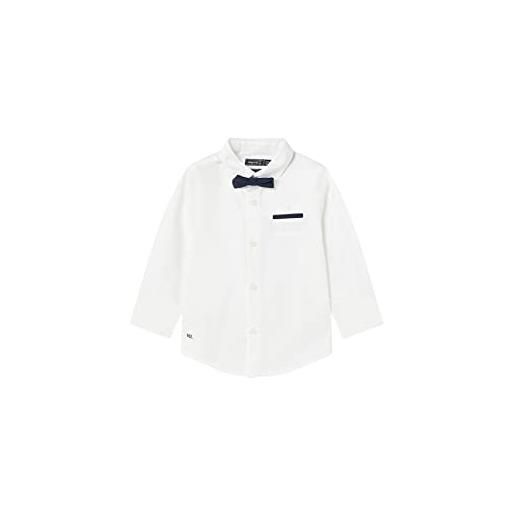 Mayoral camicia m/l elegante papillon per bimbo bianco 12 mesi (80cm)