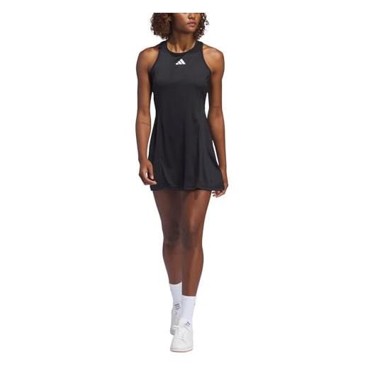 adidas club tennis dress vestito, black, xl women's