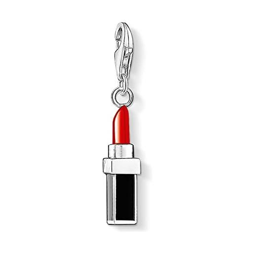 Thomas Sabo 0298-007-10 ciondolo da donna charm in argento 925, argento sterling, senza pietra, red lipstick pendant