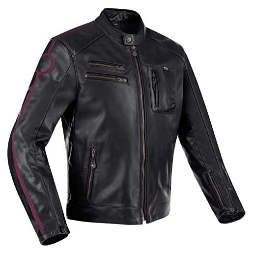 SEGURA, giacca da moto devon black burgundy, xxl