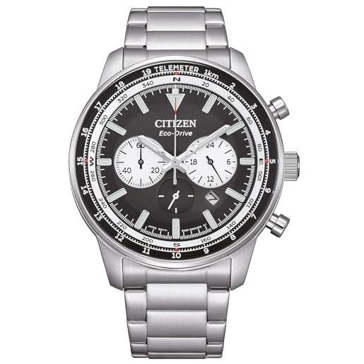 Citizen cronografo uomo aviation eco drive nero