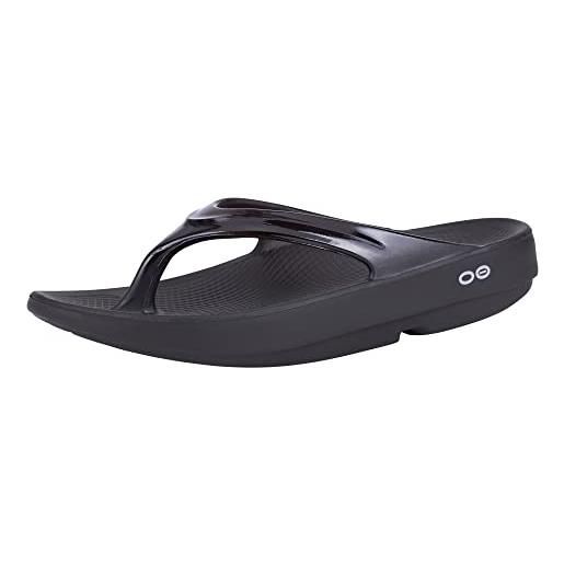 OOFOS oolala, sandali da atletica unisex-adulto, nero (black), 41.5 eu