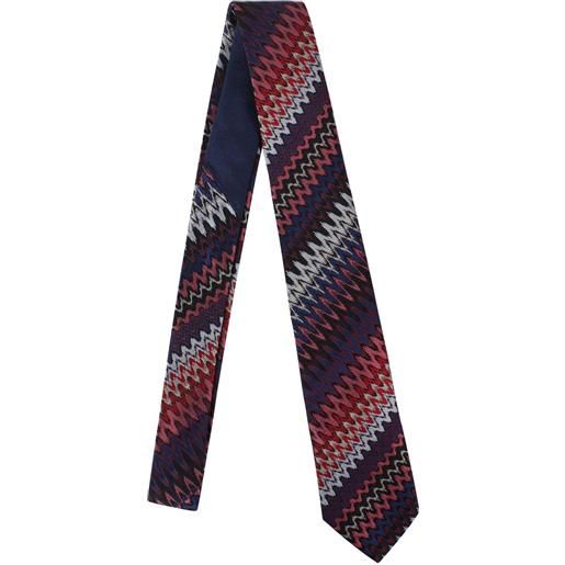 MISSONI cravatta multicolor con fantasia all over per uomo