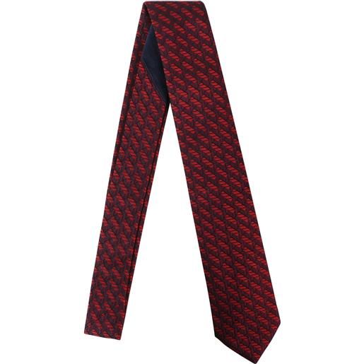 MISSONI cravatta rossa con fantasia all over per uomo
